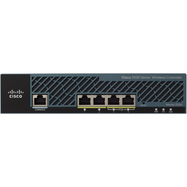 Cisco Aironet 2504 Wireless LAN Controller 4 x Network (RJ-45) -Rack-mountable by Cisco