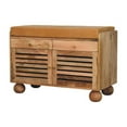 thumbnail image 3 of Lesuto Shutter Oak-ish Shoe Rack with 2 drawers - Modern, Wood, 1 Drawers, 3 of 10