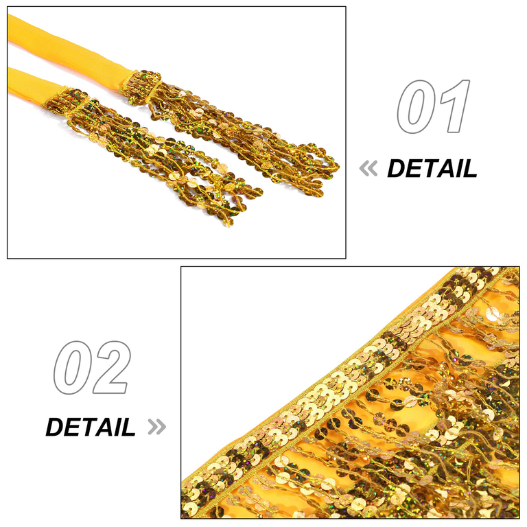 Zando, Sequin Fringe Skirt, 206cm Waist, Women Belly Dance  display picture 1