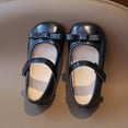 thumbnail image 6 of Nmnitkp Girls Dress Shoes,Girls' Mary Shoes, Leather Bow Flats,Soft Sole School Uniform Shoes for & Summer Shoes for Party, School & Wedding (Toddler/Little Girls) Black,27, 6 of 7