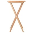thumbnail image 5 of Alex 2-pc Foldable TV Set Table Natural Tray Portable Wooden Snack Table for Livingroom Bedroom Office, 19.06" D x 14.57" W x 25.98" H, 5 of 7