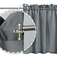 thumbnail image 5 of Waffle Kitchen Tier Curtains Short Length Water Repellent Rod Pocket Half Window Covering Curtain for Bathroom Bedroom (30*24inch/30*36inch, 1 Pair), 5 of 6