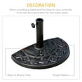thumbnail image 3 of Outsunny 20lbs Half Round Patio Umbrella Base Outdoor Decorative Resin Parasol Stand Holder for Φ1.5", Φ1.9" Pole, Bronze, 3 of 9