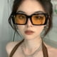 thumbnail image 2 of Lentes De Sol Hip Hop Cuadrados Coreanos Retro Sombras Para Hombres Y Mujerespangjing, 2 of 4