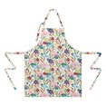 thumbnail image 2 of Pioneer Flower Floral Print Pattern Apron-Garden Aprons for Women with Pockets-Cotton Linen Waterproof Kitchen Cooking Gardening Aprons Adjustable for Kitchen,Cooking,BBQ and Salon 33x27 Inch, 2 of 7