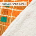 thumbnail image 2 of SUNNY HEAT Electric Heated Blanket 72"x84" Full Size, 10 Heating Levels & 12 H Auto Shut Off, Cotton & Microplush Plaid, Orange, 2 of 6