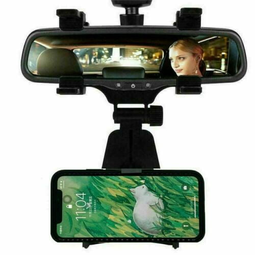 Rear View Mirror Cell Phone Holder