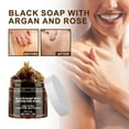 thumbnail image 4 of Morocco Black Soap With Argan And Rose, Morocco Black Soap, Blacks Soap Bar Exfoliating Soaps, Moroccan BlackSoap Hammam, Moroccos Body Scrub, 4 of 6