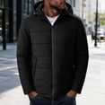 thumbnail image 5 of MaFYtyTPR Men's Hooded Puffer Jacket Winter Warm Zipper Jackets Fashion Solid Color Thick Padded Coats with Pockets Z-Black XL, 5 of 9