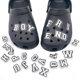 thumbnail image 2 of BR Dijes para zapatos alfanuméricos en blanco y negro, juego de 40, regalo perfecto para fiestas para adolescentes, hombres y mujeres, 2 of 5