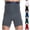 Style2-Gray mens shorts, variant on Mens Shapewear Tummy Control Shorts Soft and Breathable Cotton Boxer Briefs High-Rise Compression Underwear Athletic Waistband Short Leggings Gray M
