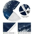 thumbnail image 2 of Winter Blue Snowflakes Christmas Tree Skirt Home Christmas Decoration Large Round Tree Skirt 47.2 Inches, 2 of 6