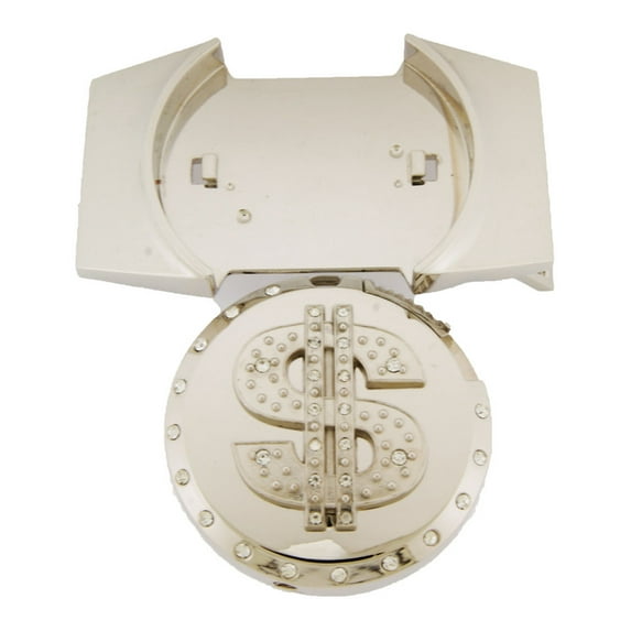 Dollar Sign Removable Belt Buckle Silver Metal US American Currency New Style Fashion Costume