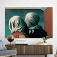 thumbnail image 2 of Rene Magritte The Lovers, Canvas Home Decor, Wall Art, Large Canvas, Famous 3D Canvas, The Lovers Art Canvas, Trendy Artwork, Canvas Wall Decor - Rolled Canvas, 2 of 6