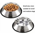 thumbnail image 5 of cuencos para perros de acero inoxidable con fondo de goma antideslizante, cuenco pequeño para mascotas y cuenco de agua, fondo de cuenco de 18 cm, boca de cuenco de 13 cm, 5 of 5