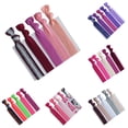thumbnail image 4 of 5 Pcs Mode Colorée Couvre-Chef Nœud Cheveux Attache Corde Élastique Porte-Queue de Cheval, 4 of 8