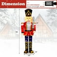 thumbnail image 3 of Gymax 2PCS 5 FT Lighted Nutcracker Soldier Christmas Decoration w/Glitter Sword Outdoor, 3 of 6