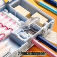 thumbnail image 3 of Pop-up Multifunctional Pencil Case with 2 Compartments, Sharpener, Best Gift Set for Kids (Pink), 3 of 5