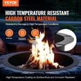 thumbnail image 2 of Fire Pit Ring Round 44 Inch Outer Steel Liner DIY Campfire Ring, High-Temperature Resistant Carbon Steel, Rust-Resistant, Easy Assembly, Ideal for Backyard, Garden, or Patio, 2 of 6