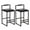 Gray PU, variant on Hassch Modern Velvet Barstools Set of 2, 24.8" Counter Height Armless Stools with Upholstered Seat & Black Metal Legs, Gray