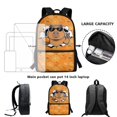 thumbnail image 3 of Jeiento Capybara School Backpack 5 Pcs Set for Girls Sweet Lightweight Kids Backpack with Lunch Bag, Pencil Case and Bookmarks Breathable 17 Inch School Bag for 9-12 Years Old, 3 of 8