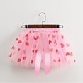 thumbnail image 3 of Posijego Girls Valentine's Day Skirts Heart Mesh Skirt for Little Girls Elastic High Waist A-Line Mini Skirts Size 3-8 Years, 3 of 5