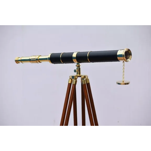 Nautical Floor Standing Brass Telescope