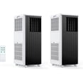 thumbnail image 1 of YUSAZENS 2-Pack 8000BTU Portable Air Conditioner, ABS Mobile Cooling AC with Black Front Panel and Black Control Panel, Compact Indoor Portable AC, 1 of 9