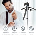 thumbnail image 4 of Pure Enrichment PureSteam XL Standing Steamer with Garment Hanger - Heats in 45 Seconds, 1 Hour Continuous Steam;  Professional Wrinkle Remover,  Easy-Roll Wheels, Garment Hanger, & Fabric Brush, 4 of 8