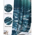 thumbnail image 3 of Teal Blue Beach Coastal Blackout Curtains for Bedroom Living Room Darkening Curtains 90 Inch Nautical Abstract Watercolor Black Out Window Curtain Privacy Window Treatment Grommet Drapes 52"x90"x2, 3 of 9