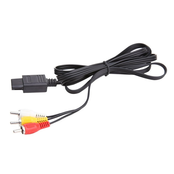 Peggybuy 1.8M AV Cable Composite Video Cord AV Cable to RCA for N64/GameCube/SNES/SFC