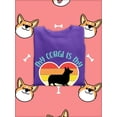 thumbnail image 3 of Vintage My Corgi Is My Valentine Sweatshirt Women -Image by Shutterstock, Female Large, 3 of 4