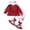 Red, variant on KIMI BEAR 3 Months Newborn Baby Girl Outfit Set 6 Months Winter Clothing Ruffle Long Sleeves Bowknot T-shirt Top Floral Flared Pants with Headband 3pcs Pant Sets Red