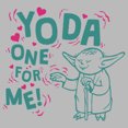 thumbnail image 2 of Junior's Star Wars Valentine's Day Yoda One for Me! Force Graphic Tee Athletic Heather 2X Large, 2 of 3