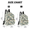 thumbnail image 2 of FORMRS Mini Backpack Purse for Women Quilted Travel Daypack Casual Shoulder Bag, Sage Green Flower Pattern, 2 of 7