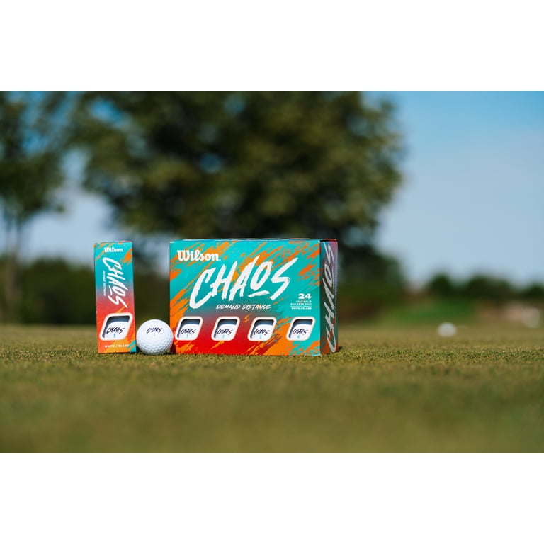 2 pack) Wilson CHAOS White 24-Ball Golf Set with High-Energy Core