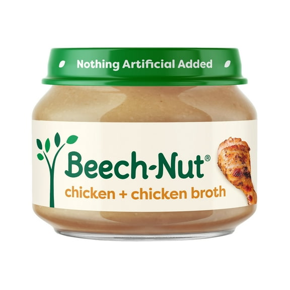 Beech-Nut Stage 1 Baby Food, Chicken & Chicken Broth, 2.5 oz Jar