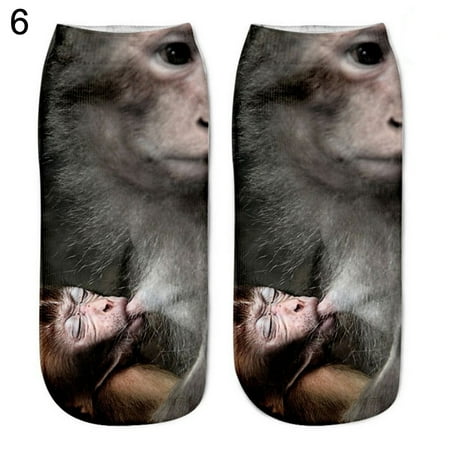 

JunDanmall Women s Men s Fashion Animal Cute 3D Cat Printed Casual Soft Ankle Socks
