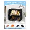 thumbnail image 3 of Organizador de Gorras de Béisbol con Apertura Frontal, Paquete de 2, Caja Rígida Apilable con Ventana Transparente., 3 of 5