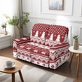 thumbnail image 7 of TSOVTHRID Christmas Tree Snowflake Print Loveseat Couch Covers 6-Piece Loveseat Recliner Covers with Elastic Bottom Stretch Polyester Furniture Protector for Love Seat Sofa Christmas Decor, 7 of 7