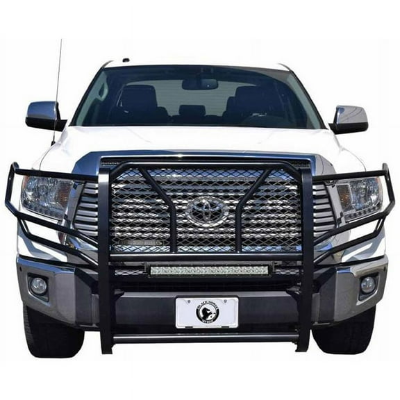 Black Horse Rugged Grille Guard w/ 20" Double Row Light Bar Fits 07-21 Tundra