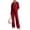 Red, variant on Basysin Women Half Zip Pullover Sweatshirt Wide Leg Pants Two Piece Outfit Set Loose Comfort Tracksuit Soft Loungewear Sweatsuit