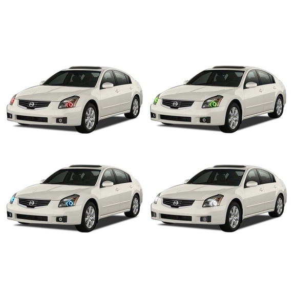 Flashtech LED RGB Multi Color Halo Ring Headlight Kit for Nissan Maxima 07-08 V.3 Fusion Color Change