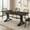 Black, variant on Tribesigns Modern Dining Table for 4 people, 63-Inch Rectangular Kitchen Table with Heavy-Duty Trestle Leg, White and Gold(Chair Not Included)
