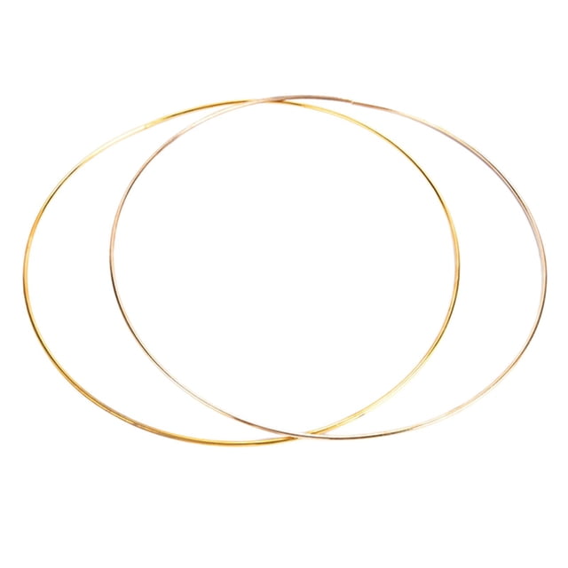 Lipstore 2 Pieces Metal Floral Hoop Handmade Craft Hoop Rings for DIY Home Decoration 3.5mmx35cm