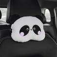 thumbnail image 1 of Almohada cervical para coche para conductor y pasajero | Cojín para reposacabezas con un adorable panda | Soporte ergonómico para viajes largos | Tejido de lino y algodón | Diseño con clip, 1 of 7