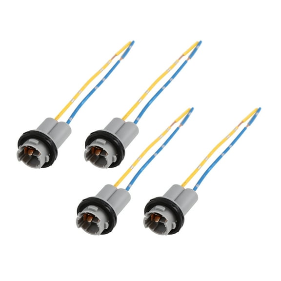 DC 12V T10 Car Light Socket Adapter LED Bulb Wire Harness Extension Connector 4pcs