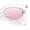 Clear - Pink, variant on Womens Fun Devil Horn Jewel Oval Mod Fashion Plastic Sunglasses [All Black]