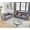Grey, variant on YWEN 2 Piece 81" 3-Seater + 58" Loveseat Velvet Sofa Set,Buttons Tufted and Square Arm,Inlaid Gold Nail Heads and 4 Golden Metal Legs for Living Room