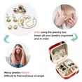 thumbnail image 4 of Rose Travel Portable Square Jewelry Box with Necklace Organizer, Earring Organizer, and Display Case - Ideal for Rings, Earrings, Necklaces, Bracelets, and More - Suitable for Girls and Women, 4 of 6